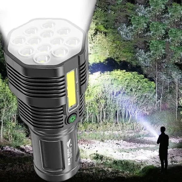 12 LED Flashlight COB Side Light USB Rechargeable Strong Light Flashlight Waterproof Outdoor Household Portable Long-Range Led Torch Light Hiking Camping Outdoor Side Light Flashlight 12 LED Flashlight COB Side Light USB Rechargeable Strong Light Flashlight Waterproof Outdoor Household Portable Long-Range Led Torch Light Hiking Camping Outdoor Side Light Flashlight